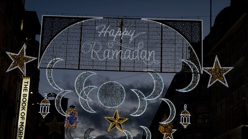 The curated concept depicts the phases of the moon throughout Ramadan.