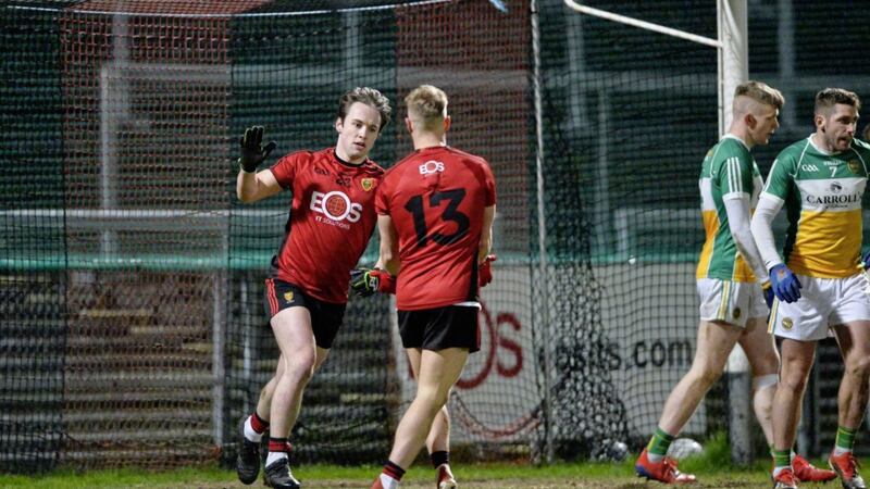 Mayobridge&#39;s Cory Quinn came off the bench to score two goals in Down&#39;s win over Offaly on Saturday night. Picture by Mark Marlow 