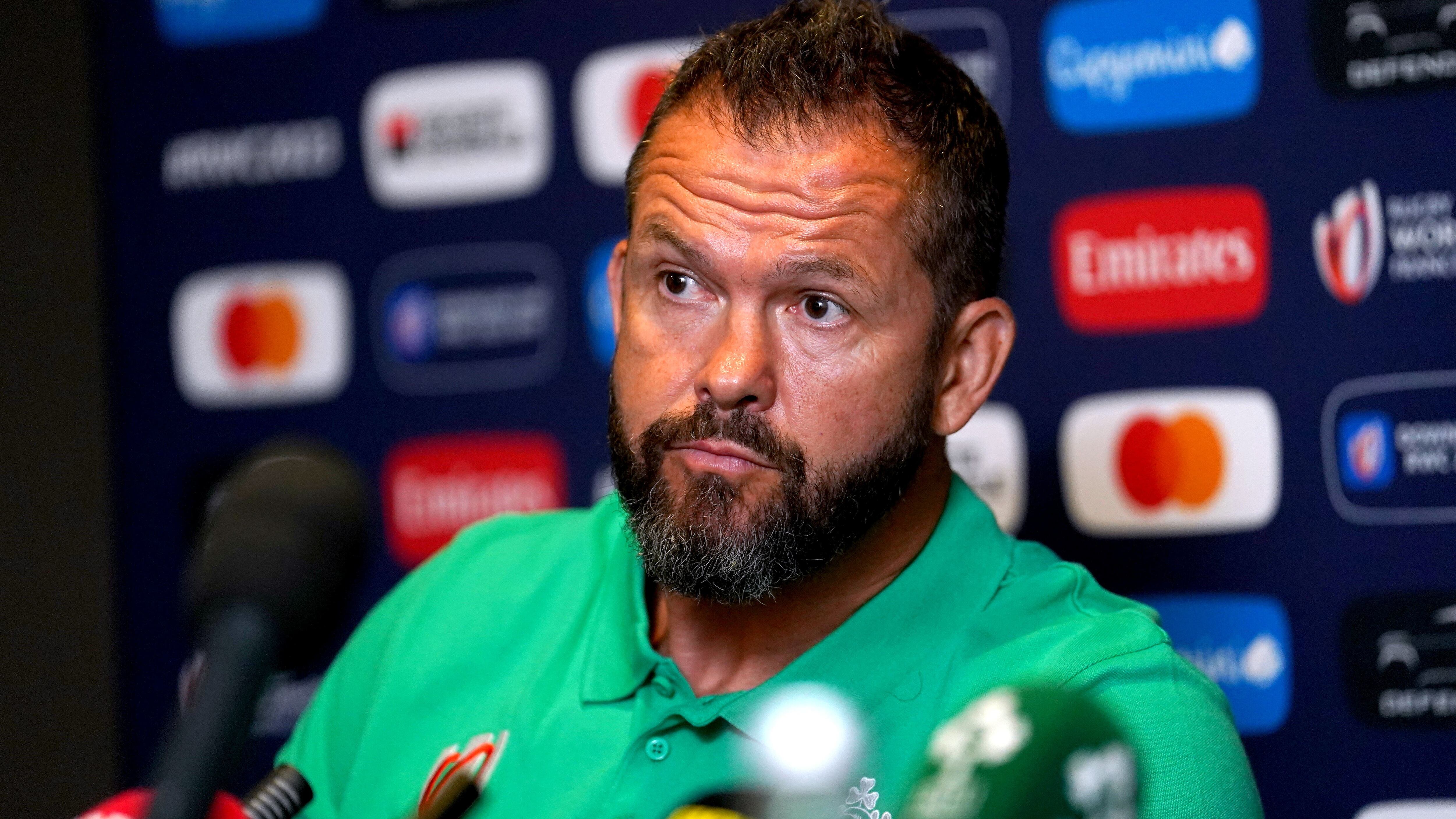 Andy Farrell is preparing to begin his first World Cup as Ireland head coach (David Davies/PA)