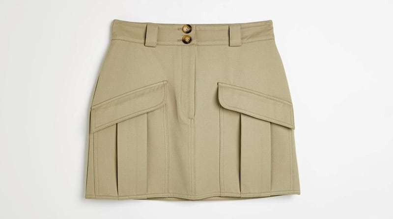 River Island Khaki Utility Mini Skirt, &pound;38, available from River Island 