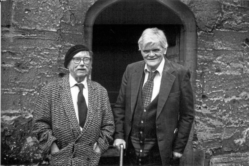 Padraic Fiacc with fellow poet John Heath Stubbs &ndash; both should have received &#39;much greater recognition&#39;. Picture by John Minihan 