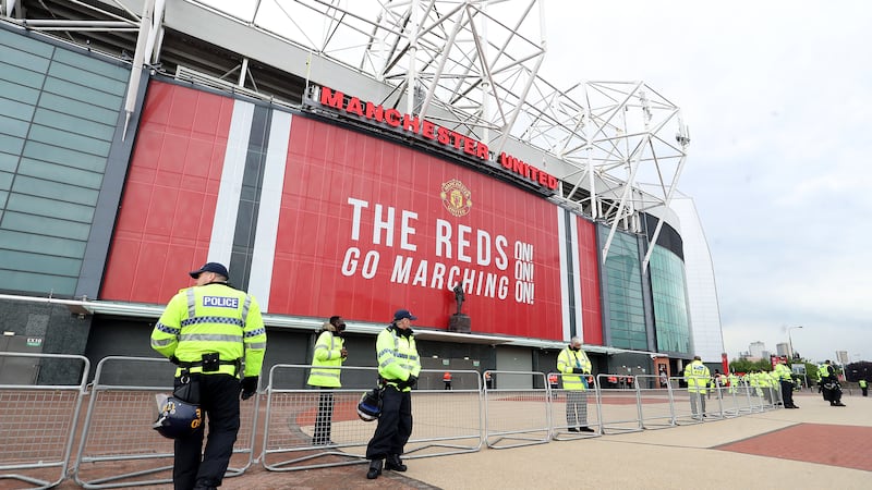 Police presence outside Manchester United’s Old Trafford