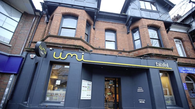 Umi Falafel on Botanic Avenue, the Belfast outpost of the Dublin-based mini-chain. Picture by Hugh Russell 