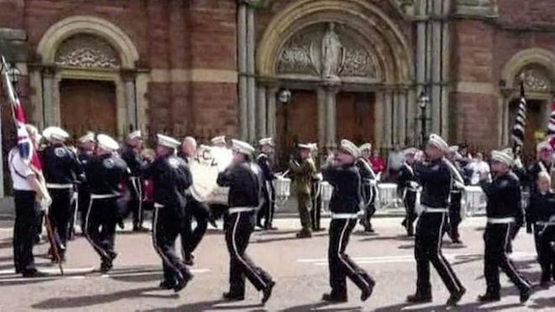 The Famine Song caused controversy in 2012 when the Young Conway Volunteers were filmed playing it while walking in circles while outside St Patrick&#39;s Church in north Belfast 