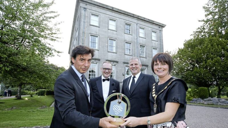 Pictured ahead of the awards with the Lord Mayor of Armagh City, Banbridge and Craigavon, Julie Flaherty, is celebrity chef Jean-Christophe Novelli, Roger Wilson, chief executive, Armagh City, Banbridge and Craigavon Borough Council and Alan Egner from key sponsor Power NI 