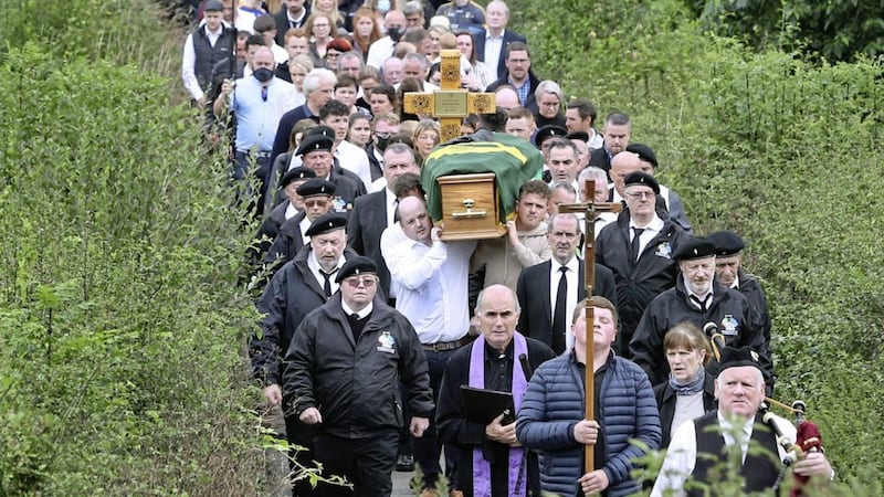 The funeral of Paul McGlinchey in Ballyscullion, Co Derry on Saturday. Picture by Margaret McLaughlin. 