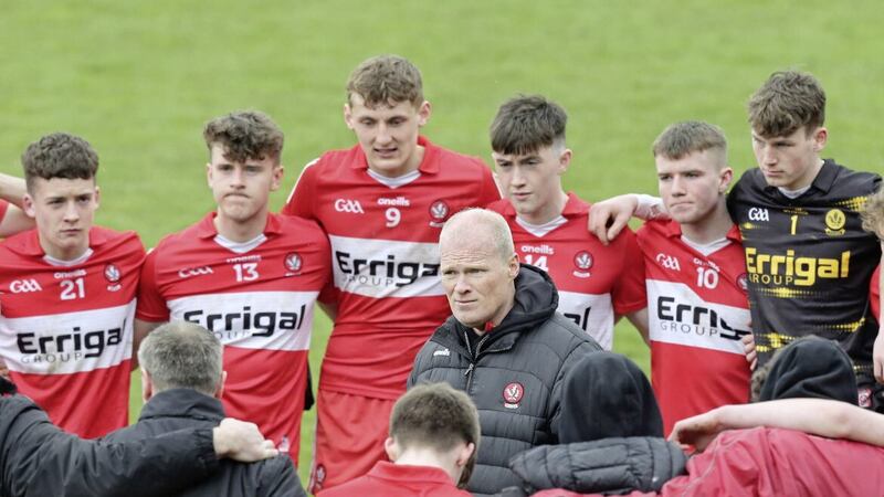 Damian McErlain has now guided Derry to a third All-Ireland minor semi-final following their win over Galway on Saturday Picture: Margaret McLaughlin 