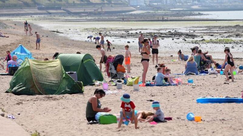 People enjoy the weather today at Seapark, Holywood, Co Down. Picture by Mal McCann&nbsp;
