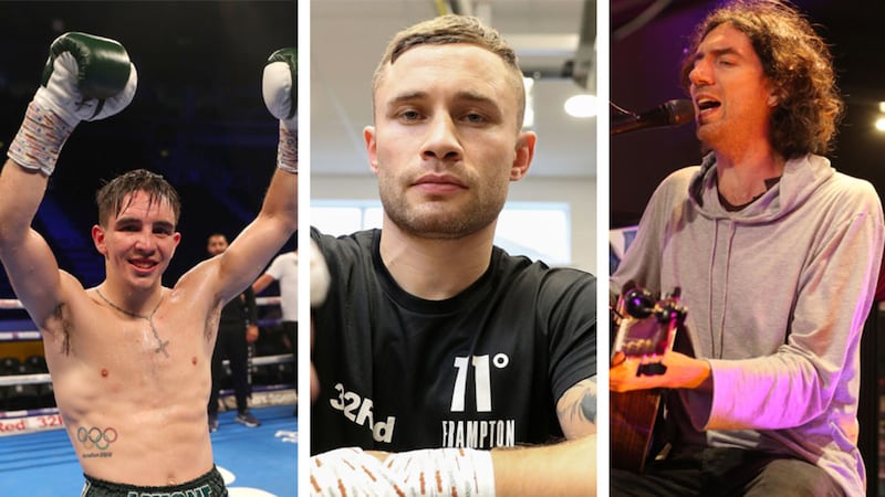 (left to right) Boxers Michael Conlan, Carl Frampton and Snow Patrol singer Gary Lightbody are among those who have signed the letter demanding action over the north's suicide rate&nbsp;