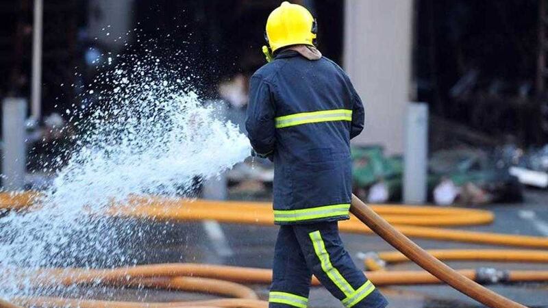 Six fire appliances were deployed to the scene of the barn blaze in the Aldergrove area of Co Antrim 