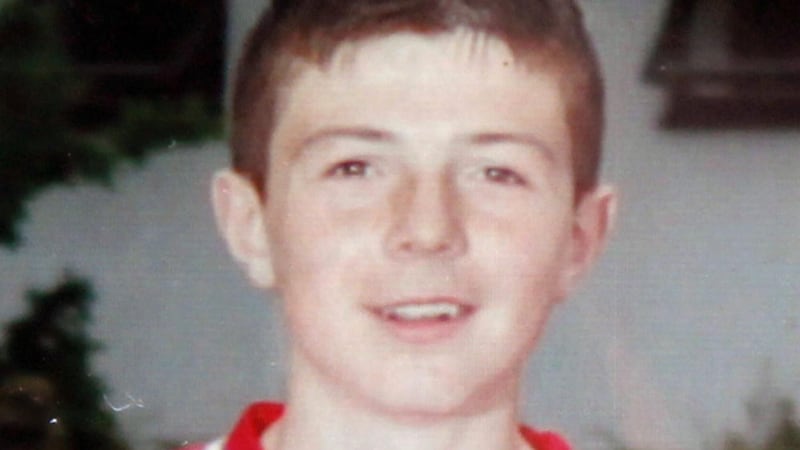 Sean Lynch pictured as a teenager with his local Tristar football team in Derry 