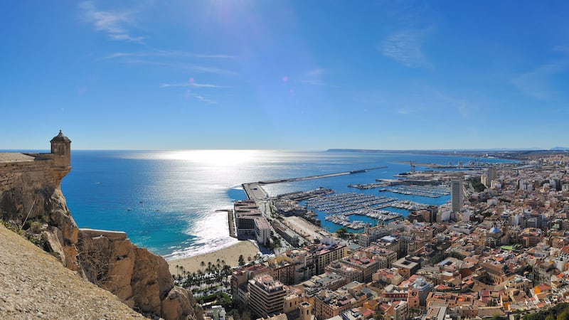 A view over Alicante from Castillo Santa Barbara