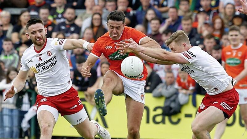 'You can ask who will pick up Shane Walsh and Damien Comer but the same dilemma will be there for Joyce, deciding on who picks up Rian O&rsquo;Neill and Stefan Campbell (pictured)'. <br />				Picture: Philip Walsh.