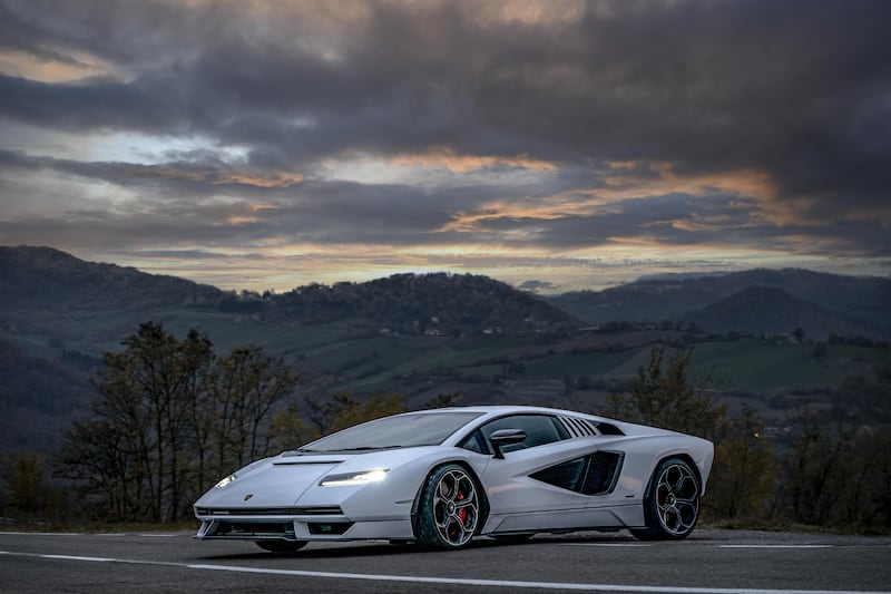 The Contact made a return in 2021, but as a hybrid and limited to just 112 units worldwide. (Credit: Lamborghini media)