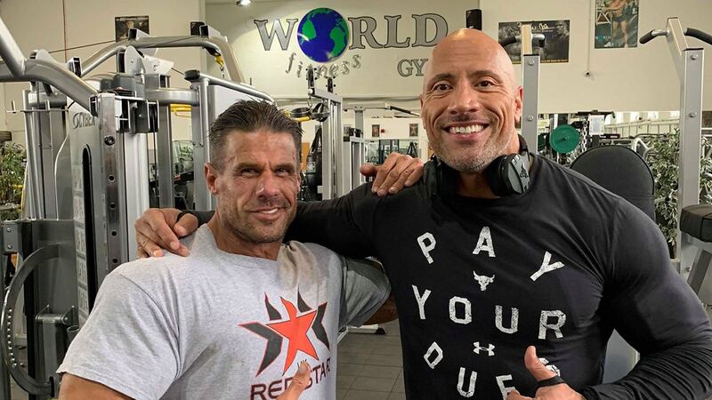 The actor, real name Dwayne Johnson, surprised owner Craie Carrera when he dropped in at his Global Fitness Gym.