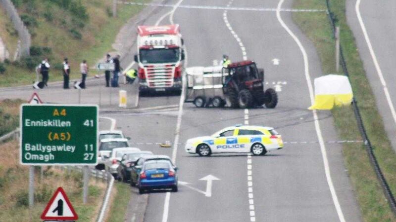 The scene of the fatal crash on the A4 near Dungannon on June 25, 2014