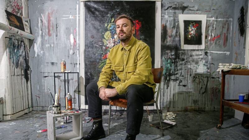 Artist Ted Pim in his Belfast studio. Picture by Mal McCann 