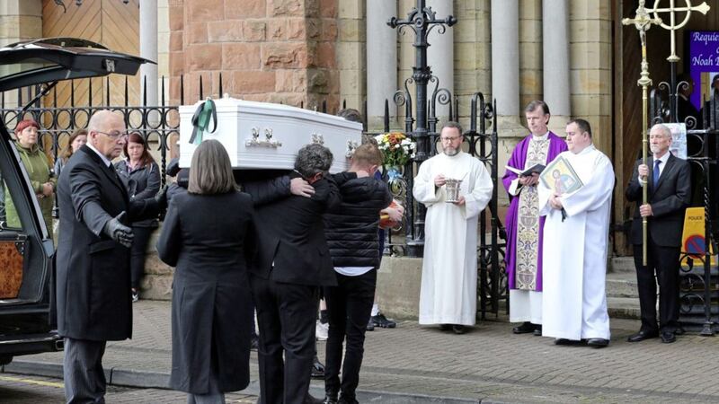 The funeral of teenager Noah Donohoe. Picture by Mal McCann