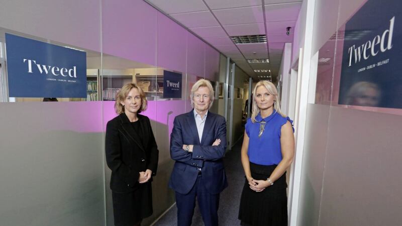 Pictured at the new Belfast office are managing partner Selena Kerins, Paul Tweed and Michelle Wilson, Danske Bank 