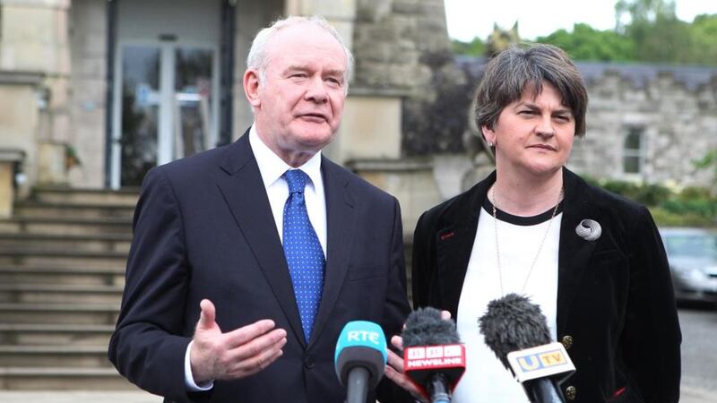 Deputy First Minister Martin McGuinness and First Minister Arlene Foster wrote to Mrs May more than two months ago about their Brexit concerns. Picture by Matt Bohill&nbsp;