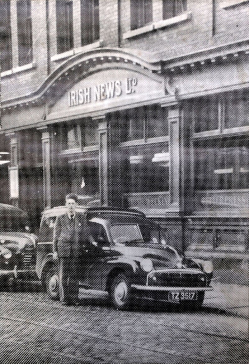 One of the Morris Minor delivery vans which distributed The Irish News far and wide