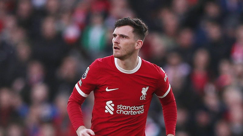 Andy Robertson sustained an ankle injury during the international break