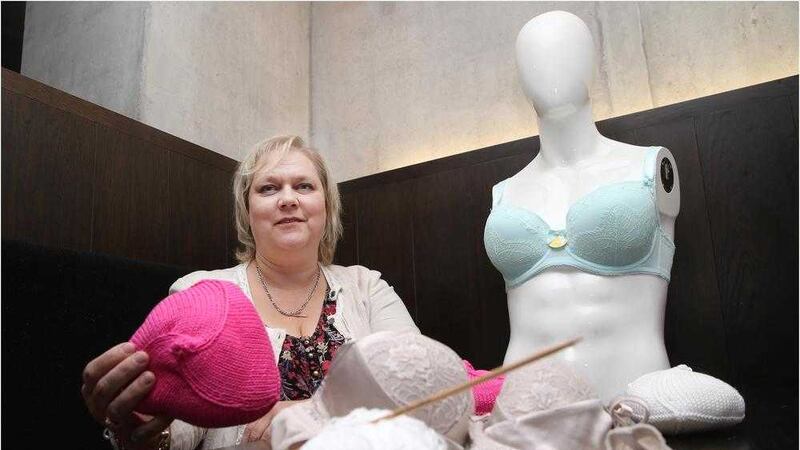 Joanne Harris has brought Knitted Knockers to the north to help women who have undergone mastectomy. Picture by Hugh Russell 