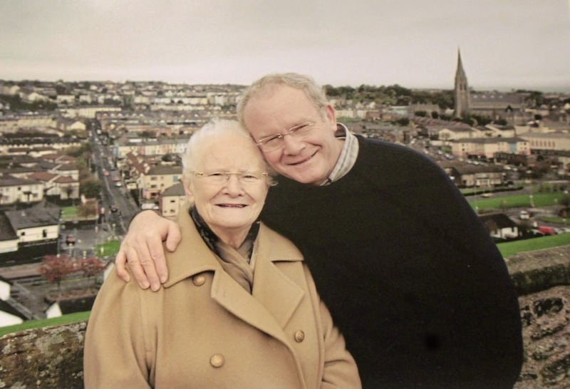 Martin McGuinness images on display at the Gasyard centre in Derry&#39;s Bogside. The photographic exhibition, curated by the McGuinness Family chronicles his remarkable life including images from the family&#39;s private collection. Picture copy Margaret McLaughlin 9-8-17. 