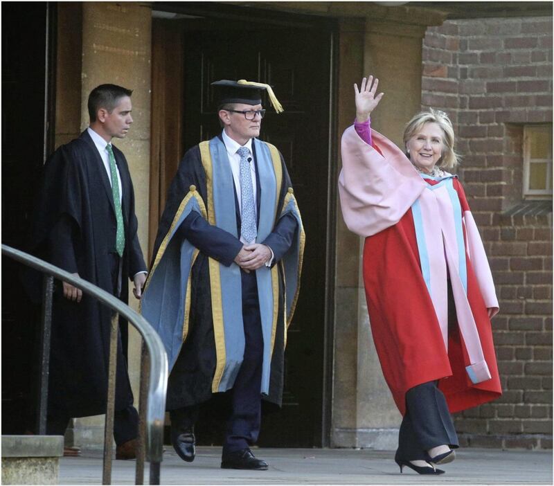 &nbsp;Former US Secretary of State Hillary Clinton was in Belfast on October 10. Picture by Hugh Russell