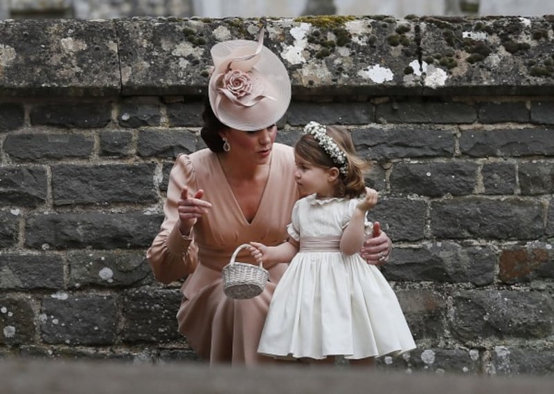 The Duchess of Cambridge with her daughter Princess Charlotte