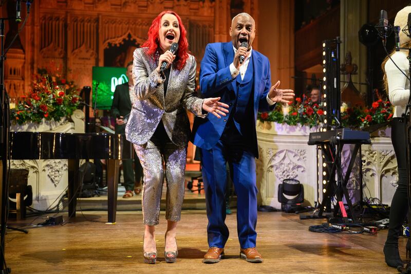 Carrie and David Grant performing during Nordoff and Robbins annual fundraising Christmas Carol Service