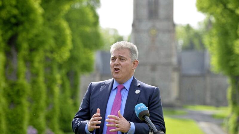 Brandon Lewis said he was &#39;running out of patience&#39; with the executive&#39;s failure to deal with Irish language and abortion services. Picture by Mark Marlow/PA Wire 