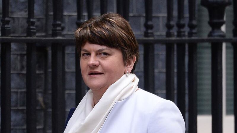 First Minister Arlene Foster arrives at Downing Street for the Joint Ministerial Council meeting. Picture by Stefan Rousseau, Press Association