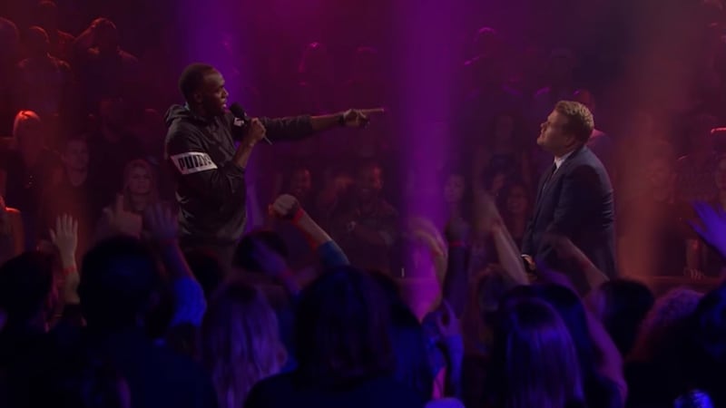 &nbsp;James Corden and Usain Bolt took part in a special Drop The Mic segment on The Late Late Show