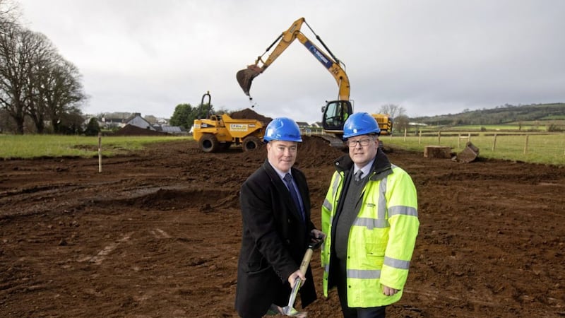 AIB NI relationship manager Paul Doyle with Bryan Vaughan, managing director of Vaughan Homes 