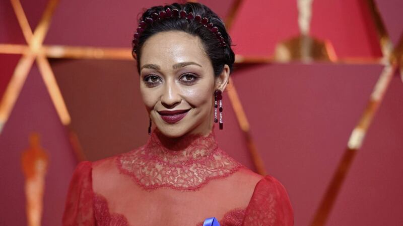 Ruth Negga arriving at the Oscars on Sunday. Picture by Richard Shotwell/Invision/AP 