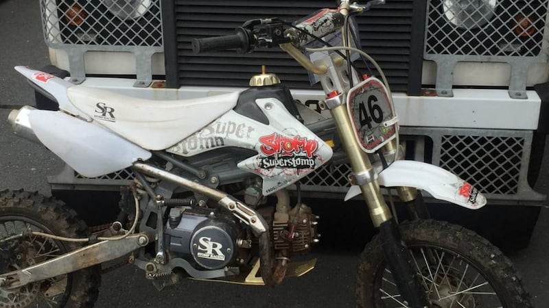 Police yesterday released images of the bike, believed to have struck the nine-year-old boy. Picture by PSNI 