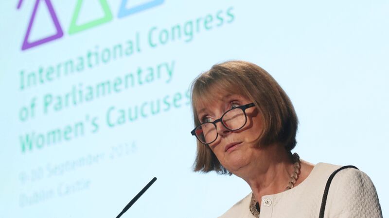 &nbsp;Harriet Harman speaking at the International Congress of Parliamentary Women's Caucuses at Dublin castle today. Picture by Niall Carson, PA Wire