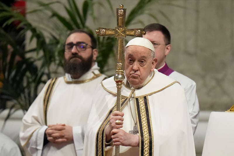 Pope Francis presides over the canonisation of new Argentine Saint Maraa Antonia de Paz y Figueroa, also known as Mama Antula (Alessandra Tarantino/AP)
