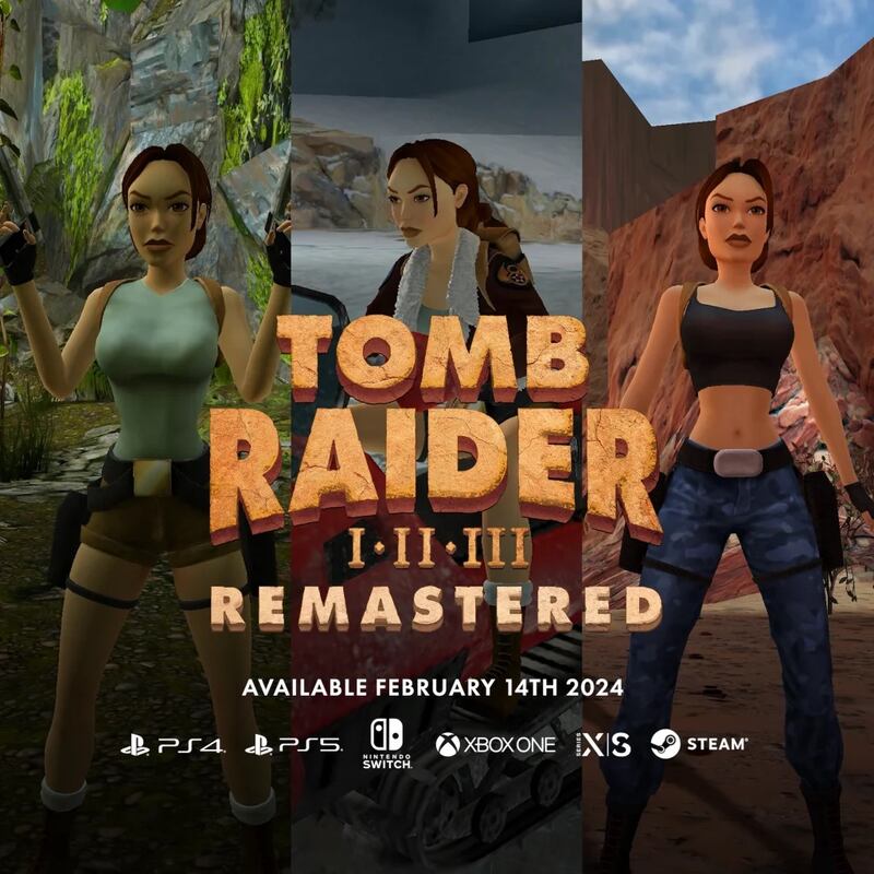 An ad for Tomb Raider 1-3 Remastered