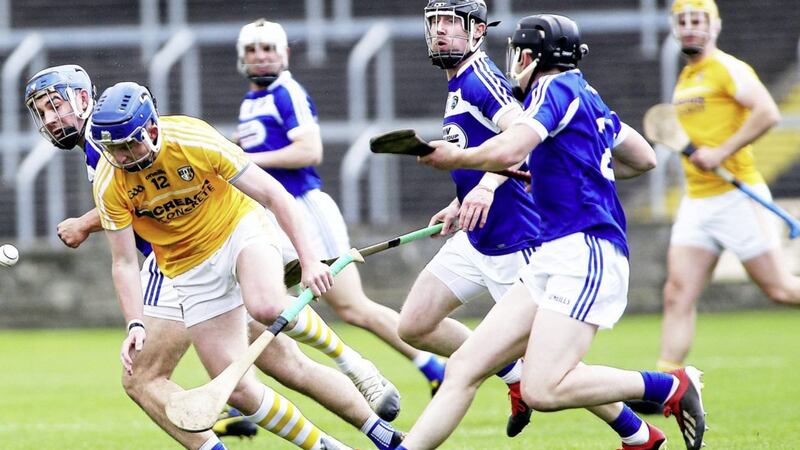 Dunloy&rsquo;s Keelan Molloy says playing for his county has improved his all-round game Picture: Seamus Loughran 