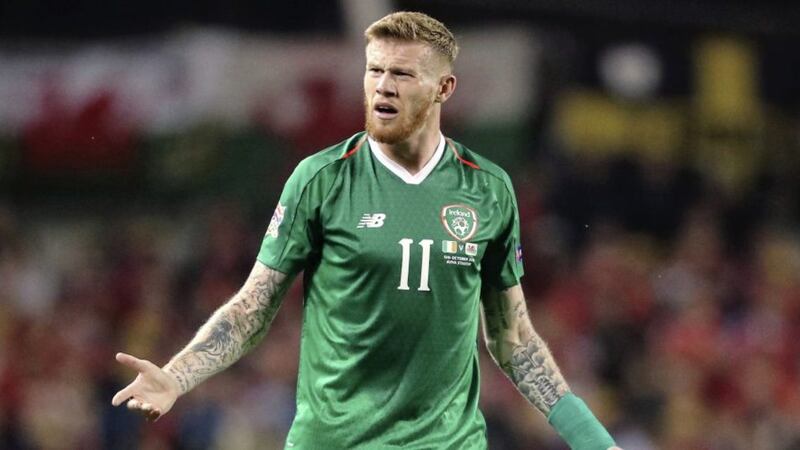 Republic of Ireland star James McClean is funding supplies of hampers in his native Creggan to help people cope with the Coronavirus crisis. Picture by Niall Carson/PA Wire.. 