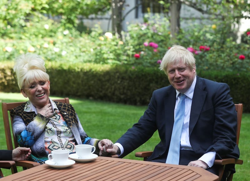 Dame Barbara Windsor met former prime minister Boris Johnson in the Downing Street garden to discuss dementia care