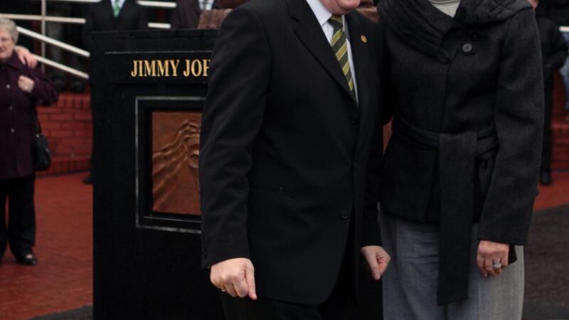 The statue at Celtic Park of legendary winger Jimmy Johnstone, who passed away on March 13 2006.
