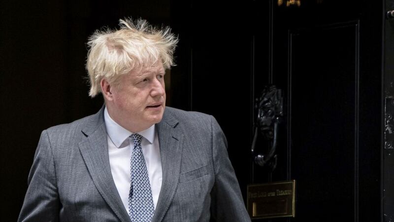British prime minister Boris Johnson at Downing Street, London. Picture by Aaron Chown/PA Wire.
