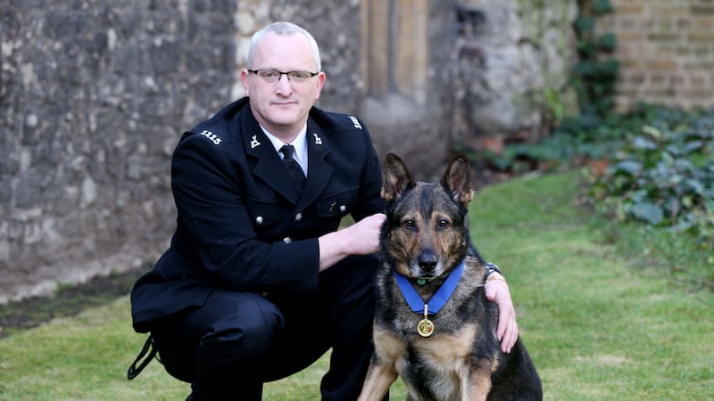 The dog saved Pc Wardell’s life in 2016.