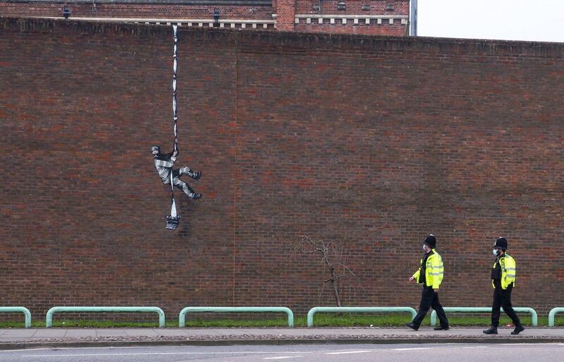 The artwork appeared on March 1 (Banksy/PA)