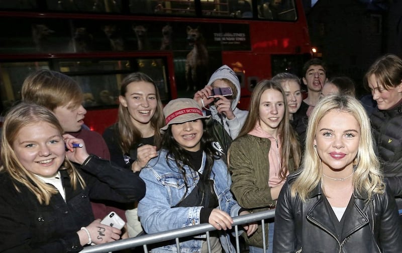 Saoirse-Monica Jackson, who plays Erin, is pictured with fans at the screening. Picture by Margaret McLaughlin&nbsp;