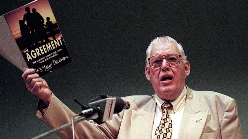 Ian Paisley denouncing the Good Friday Agreement in 1998. Picture by Stephen Davison/Pacemaker 