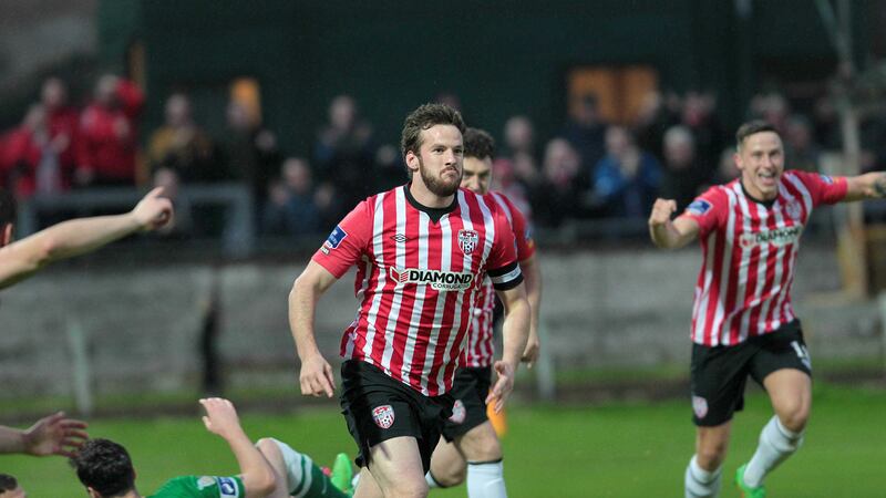 &nbsp;Derry City skipper Ryan McBride is a 'major doubt' for tonight with a groin injury<br />Picture by Margaret McLaughlin